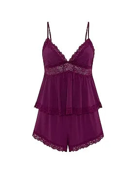 SoSoftâ¢ Modal Lace-Trim Cami & Shorts Set