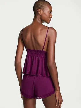 SoSoftâ¢ Modal Lace-Trim Cami & Shorts Set