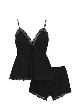 SoSoftâ¢ Modal Lace-Trim Cami & Shorts Set