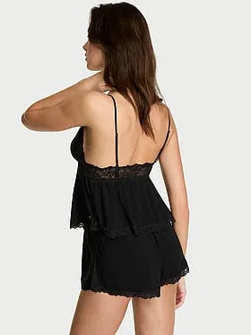 SoSoftâ¢ Modal Lace-Trim Cami & Shorts Set
