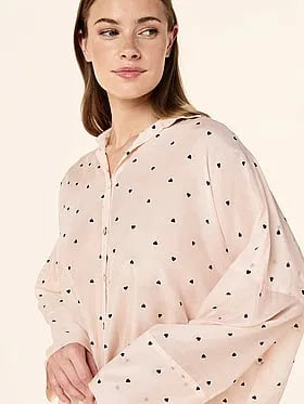Hearts Full-Length Cotton PJ Set