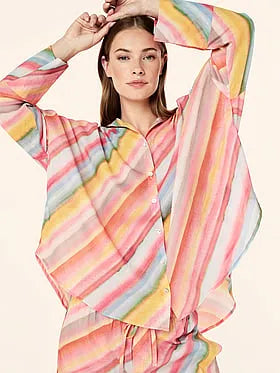 Sophie Stripe Full-Length Cotton PJ Set