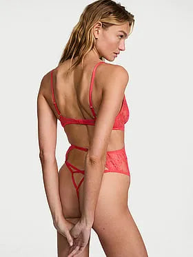 Rose Lace Plunge Teddy