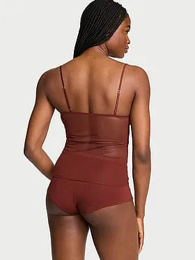 Sheer Reveal Modal & Mesh Cami Set