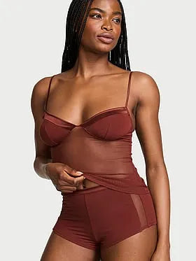 Sheer Reveal Modal & Mesh Cami Set