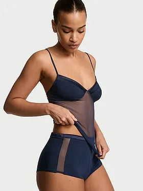 Sheer Reveal Modal & Mesh Cami Set