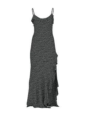 Chiffon Polka Dot Flutter Maxi Slip Dress