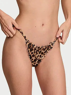 Geo Leo Mesh Ruffled String Thong Panty