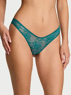 Rose Lace Strappy-Back Charm Thong Panty