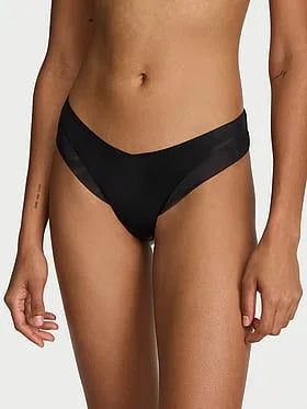 Sheer Reveal Mesh-Trim Strappy-Back Cheeky Panty