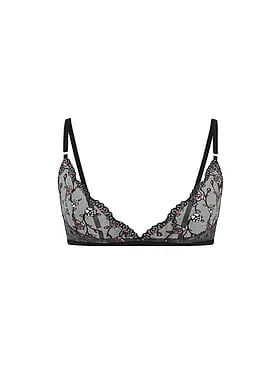 Tease Rose Embroidery Triangle Bralette