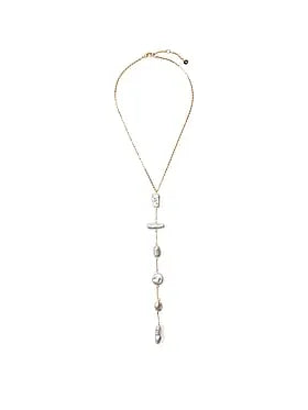 Faux Pearl Drop Necklace