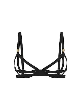 Shine Leo Hardware Strappy Peekaboo Demi Bra