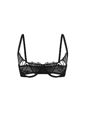 Rose Lace Bows Peekaboo Balconette Bra