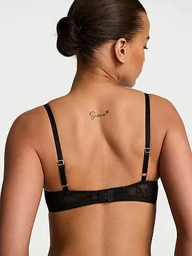 Rose Lace Bows Peekaboo Balconette Bra