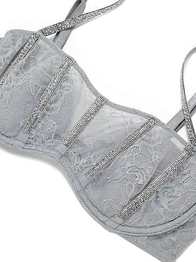 Rose Lace Gradient Shine Bandeau Bra