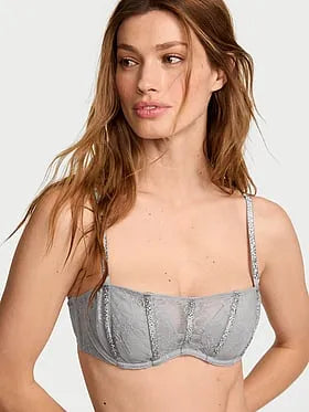 Rose Lace Gradient Shine Bandeau Bra