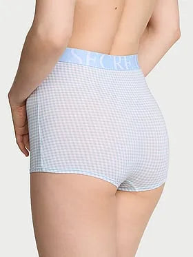 Exploded Logo Cotton High-Waist Boyshort Panty
