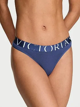 Exploded Logo Cotton Thong Panty