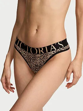 Exploded Logo Cotton Thong Panty