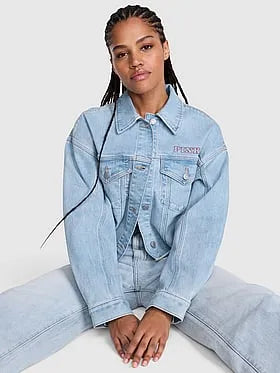 Denim by PINK Cut-Oï¬ Trucker Jacket