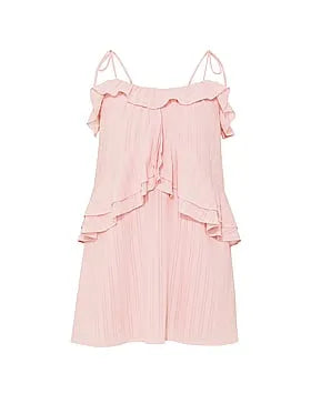 Flowy Ruï¬e Mini Dress