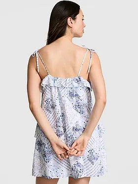 Flowy Ruï¬e Mini Dress