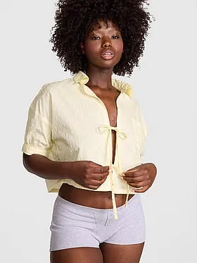 Coastal Cutie Tie-Front Sleepshirt