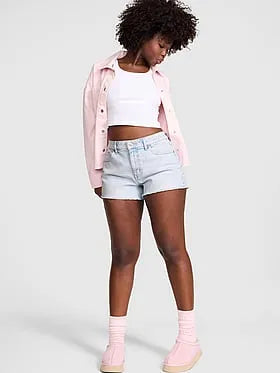 Denim by PINK High-Rise A-Line Shortie
