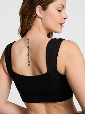 PINK Relayâ¢ Ruched Cropped Bra Tank