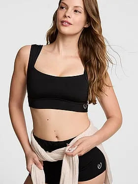 PINK Relayâ¢ Ruched Cropped Bra Tank
