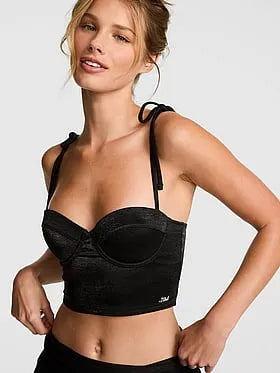 Bow-Strap Push-Up Tankini Top
