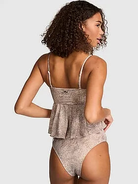Ruched Fly-Away Tankini Top