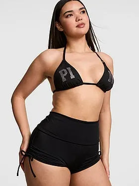 High-Waisted Foldover Bikini Shortie Bottom