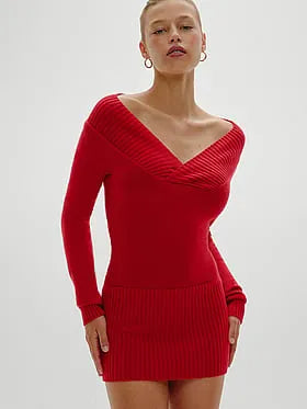 Jade Cloud Knit Mini Dress