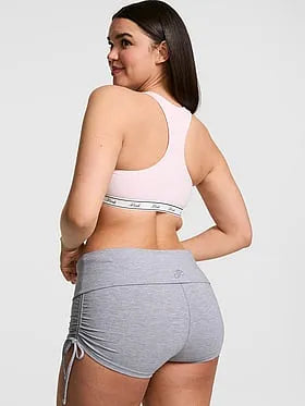 All-Day Cottonâ¢ Foldover Ruched Micro Shorts