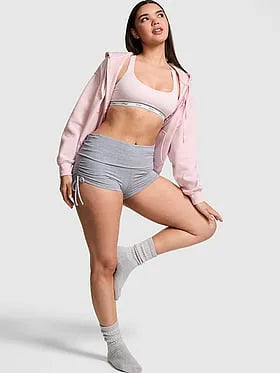 All-Day Cottonâ¢ Foldover Ruched Micro Shorts