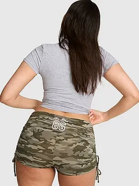 All-Day Cottonâ¢ Foldover Ruched Micro Shorts