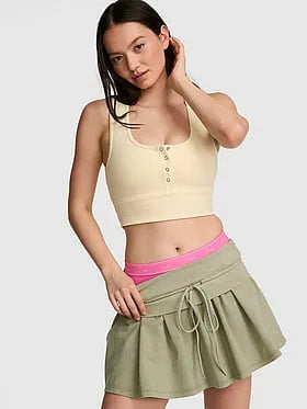 All-Day Cottonâ¢ Foldover Flirty Mini Skort