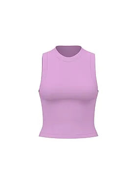 Soft Seamless High-Neck Cropped Tank
