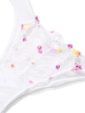 Butterflies Embroidery Brazilian Panty