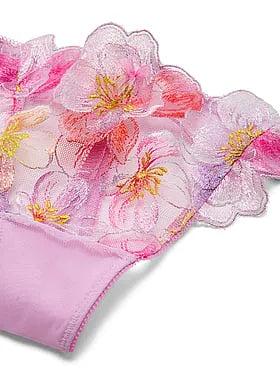 Watercolor Embroidery Thong Panty