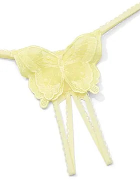 Butterflies Motif Peekaboo V-String Panty