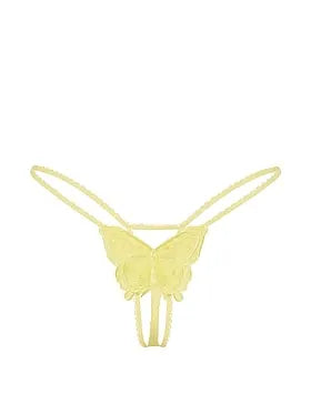 Butterflies Motif Peekaboo V-String Panty
