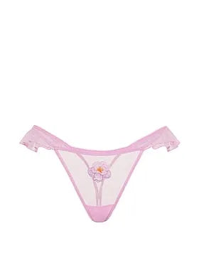 Watercolor Motif Flutter Thong Panty