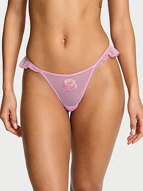 Watercolor Motif Flutter Thong Panty