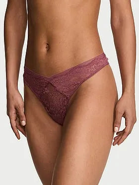 Lace & Mesh Thong Panty