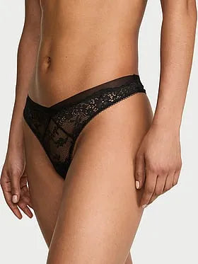 Lace & Mesh Thong Panty