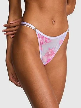 Mesh High-Leg Thong Panty