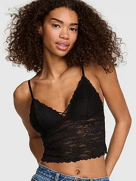 PINK Winkâ¢ Longline Triangle Bralette